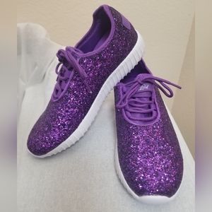 Purple Glitter Bomb sneakers